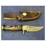 Damascus Steel Fixed Blade Knife