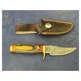 Damascus Steel Fixed Blade Knife