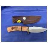 Rite Edge Fixed Blade Knife in Leather Sheath