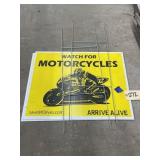 2 Motorcycle Yard Signs