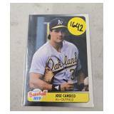 1990 FLEER MVP JOSE CANSECO CARD