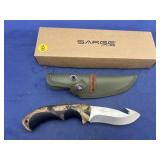 Sarge Fixed Blade Knife w/Leather Sheath