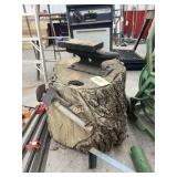 Anvil on Wood Block w/Hatchet & Mall
