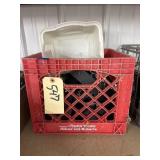 Ratchet Straps in Plastic Milk Crate