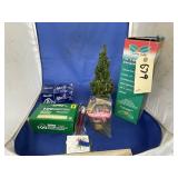 14" Fiber Optic Christmas Tree - Ornaments