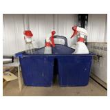 Cleaning Caddy w/Assorted Cleaners & Rags