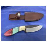 Rite Edge Fixed Blade Knife in Leather Sheath