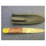 Dual Purpose Lockback Knife w/Leather Sheath