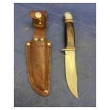 Fixed Blade Knife w/Leather Sheath