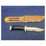 Fixed Blade Knife w/Leather Sheath