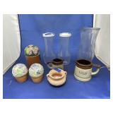 9 Pcs - Salt/Peppers - Crock Measuring Cups