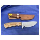 Rite Edge Fixed Blade Knife in Leather Sheath