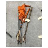 10 Orange Safety Flags