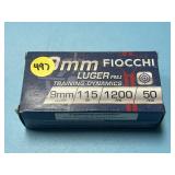 Fiocchi 9mm Luger FMJ - 50 Rounds