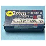 Fiocchi 9mm Luger FMJ - 50 Rounds