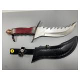 chipaway cutlery knife in leather sheath