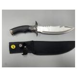 Stainless steel knife in nylon sheath