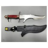 Chipaway cultery knife in leather sheath