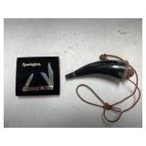 Remington Powder Horn and Knife
