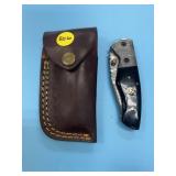 Handmade Damascus Steel Knife In Sheath