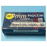 Fiocchi 9mm Luger FMJ - 50 Rounds