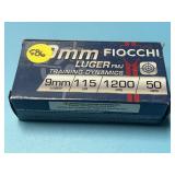 Fiocchi 9mm Luger FMJ - 50 Rounds