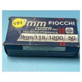 Fiocchi 9mm Luger FMJ - 50 Rounds