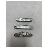 3 Pcs - Mother Of Pearl Pocket Knife