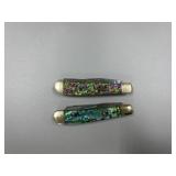 2 Blades - Crowing Rooster and Steel Warrior Knife