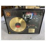 Framed Motley Crue 24 KT Gold Plated Record