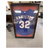 Framed Autographed Baseball Jersey  - Hamilton
