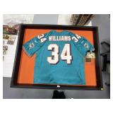Framed Autographed Dolphins Jersey - Williams
