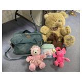 Large Plush Teddy Bear & Horse Purse