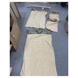 2 - Curtain Rod Holders w/Curtains