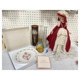 4 - Vases - Doll - Avon Anniversary Plate