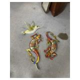 Metal Lizard Décor & Hummingbird Décor