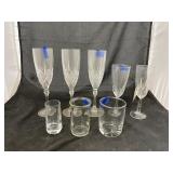 8 Pcs - Assorted Glass Cups & Stemware
