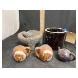 Small Crock - Salt/Peppers - Mortar & Pestle