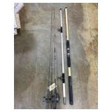 3 - Assorted Fishing Poles & 1 Reel