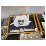 Framed Autographed Tulsa Oilers Jersey 49"x34"