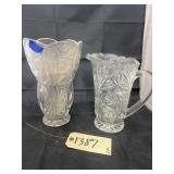 Glass Pitcher & Glass Vase