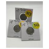 3 - Buffalo Nickels 1936-P-D-S All Very Fine