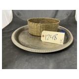Metal Basket & Metal Tray