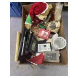 Box of Assorted Pic Fames & Home Décor