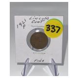 1921-P Lincoln Cent Fine