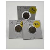 1937 P-D-S Lincoln Cents - Wheat - All Fine