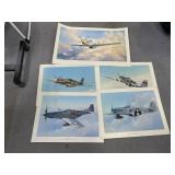 5 Pcs - Assorted Airplane Prints