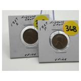 2pc - 1927 P&D Pennie