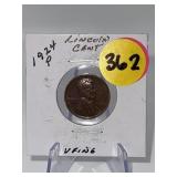 1924-P Lincoln Wheat Cent Very Fine