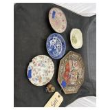 6 Pcs - Oriental Plates & Bowls